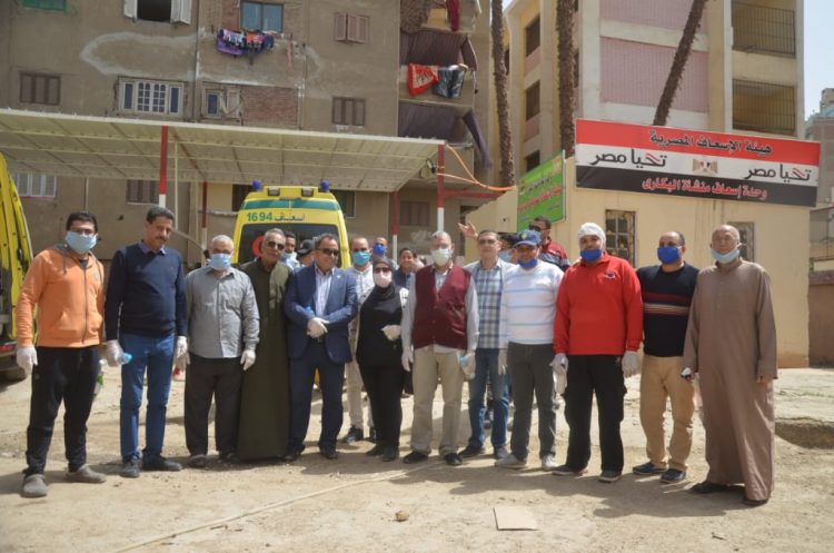 غطاطي والوليلي والدالي يقودون حملة تعقيم للمصالح الحكومية بمنشية البكاري في الهرم