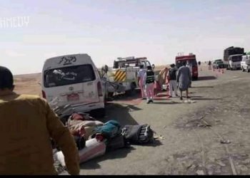 حادث تصادم بالمنيا بين ثلاث ميكروباصات ينتج عنه مصرع وإصابة 17 نتيجة السرعة الزائدة