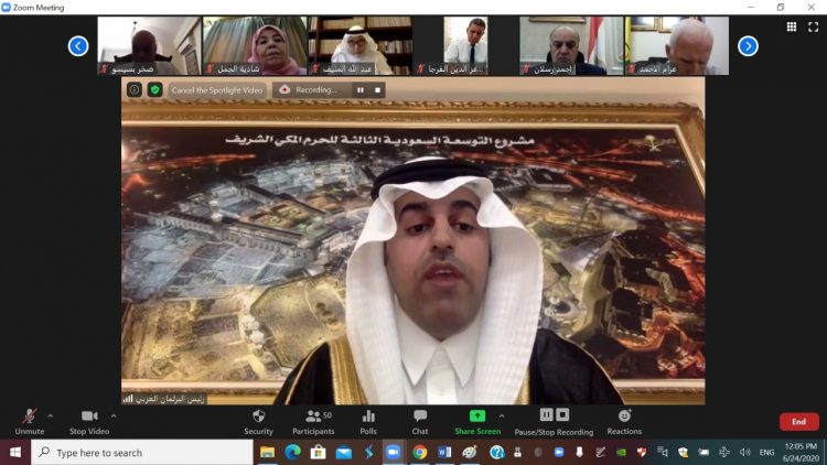 بحضور الرئيس الفلسطيني: البرلمان العربي يُدين الإجراءات الإسرائيلية لضم أراض في الضفة الغربية