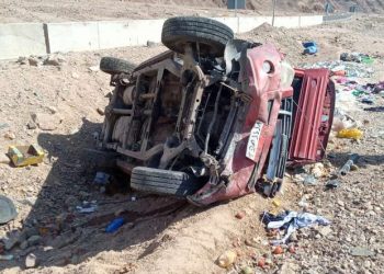 مصرع فتاة وإصابة 5 مواطنين في حادث سيارة بجنوب سيناء