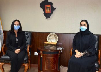مايا مرسي تستقبل مريم خليفة الكعبي نائب رئيس بعثة دولة الإمارات بالقاهرة لبحث سبل التعاون بين الجانين