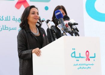  مايا مرسي تشهد وضع حجر أساس مستشفى “بهية” فرع الشيخ زايد