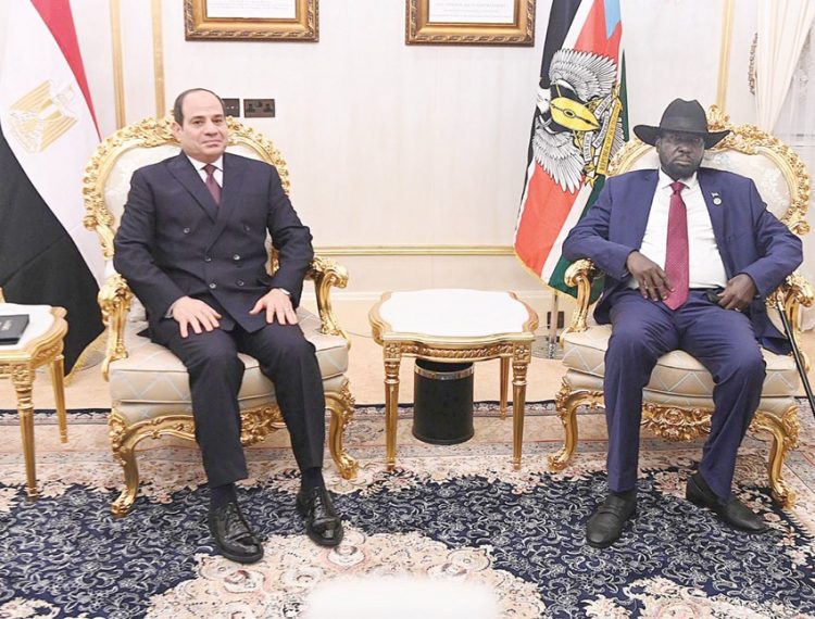 السيسي وسلفا كير يؤكدان أهمية التوصل إلى اتفاق ملزم ومتوازن حول سد النهضة 1 السيسي وسلفا كير يؤكدان أهمية التوصل إلى اتفاق ملزم ومتوازن حول سد النهضة