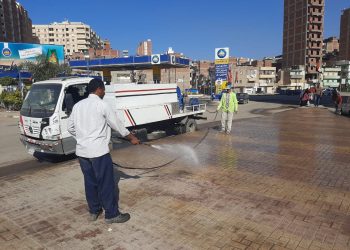 البحيرة: حملات رش وتعقيم مكثفة للشوارع والميادين