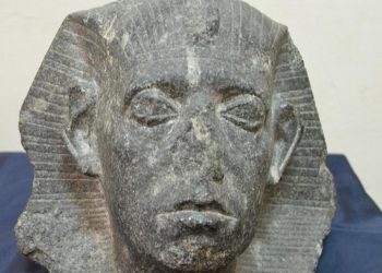 رأس الملك سنوسرت الثالث قطعة الشهر بالمتحف المصري احتفالا بعيد الشرطة