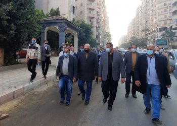 اللواء هشام آمنة يتفقد أعمال تطوير شارع عبد السلام الشاذلي بتكلفة 36 مليون جنيه