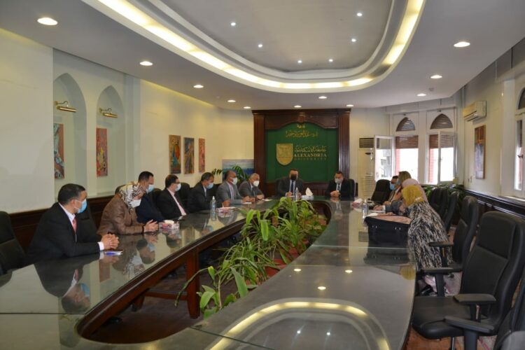 استقبال فريق ضمان الجودة لاعتماد كلية طب الأسنان وبرنامجان بكلية الهندسة جامعة الإسكندرية