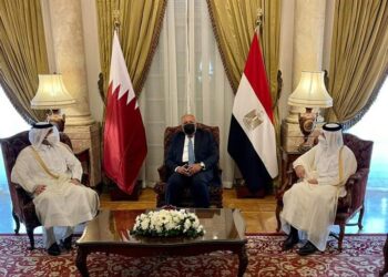 وزير الخارجية سامح شكري وزير الخارجية المصري يستقبل نائب رئيس مجلس الوزراء وزير خارجية قطر الشيخ محمد بن عبد الرحمن آل ثاني بقصر التحرير