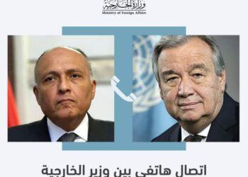 شكري يتلقى اتصالاً من الأمين العام للأمم المتحدة