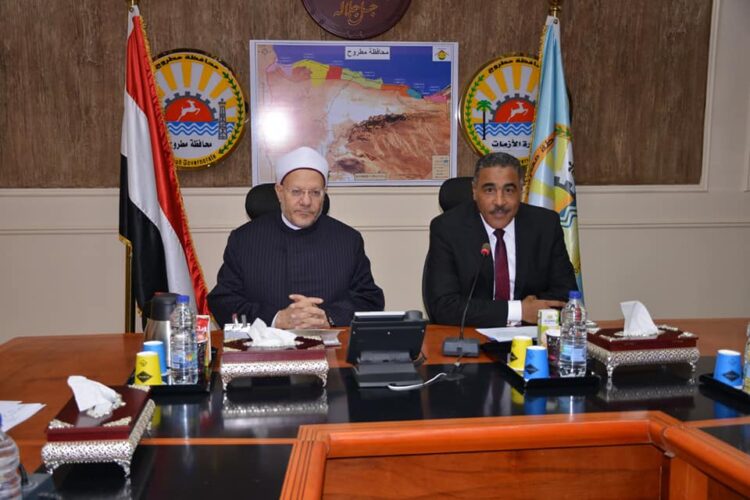 فضيلة المفتي ومحافظ مطروح يوقعان بروتوكول تعاون لإنشاء فرع جديد لدار الإفتاء المصرية بمحافظة مطروح‎‎