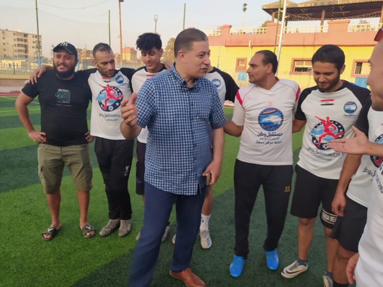 بحضور النائب عادل النجار انطلاق الدور قبل النهائي من دوري مستقبل وطن الخماسي بمحافظة كفر الشيخ