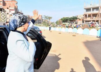 انتصار السيسي حرم رئيس الجمهورية تعرب عن سعادتها بوجودها بين أهلها بقرية شما مركز أشمون المنوفية