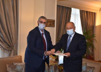 الأمين العام لجامعة الدول العربية يستقبل مندوب ليبيا الدائم عبد المطلب ثابت
