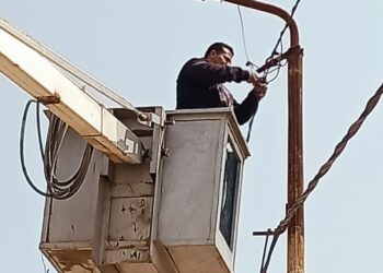 الشريف يشدد على رفع كفاءة الإضاءة العامة بجميع أحياء الثغر