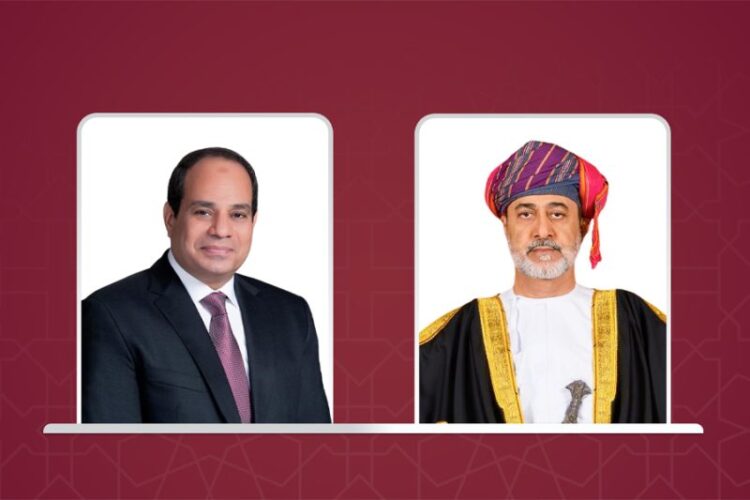السلطان هيثم بن طارق يعزي الرئيس المصري 1 السلطان هيثم بن طارق يعزي الرئيس المصري