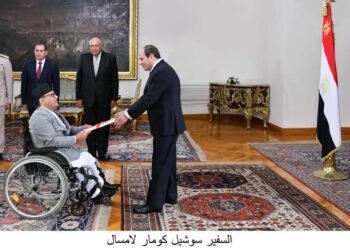 الرئيس السيسي يتسلم أوراق اعتماد ثلاثة عشر سفيراً جديداً