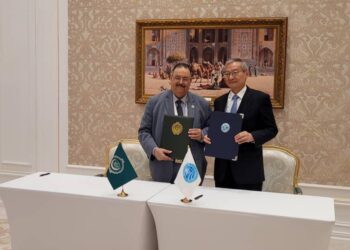 التوقيع في سمرقند على مذكرة تفاهم بين الأمانة العامة لجامعة الدول العربية والأمانة العامة لمنظمة شنغهاي للتعاون