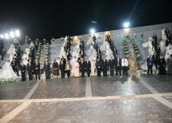 محافظة الغربية والمنطقة الشمالية العسكرية ينظمان حفل زفاف جماعي ل 120 شاب وفتاة