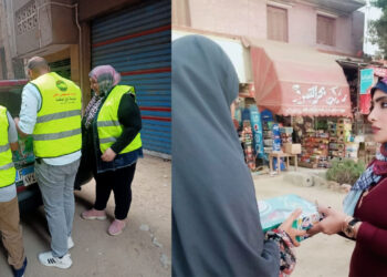 مستقبل وطن امانة العلاقات العامة بأول طنطا توزع حلوى على المارة بمناسبة المولد النبوي