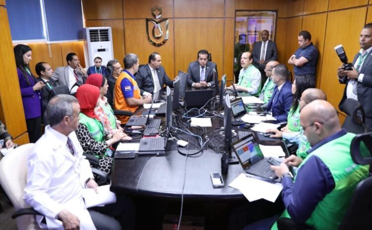 وزير الصحة يترأس غرفة العمليات المركزية للجنة التأمين الطبي لمؤتمر الأمم المتحدة للمناخ (cop27)