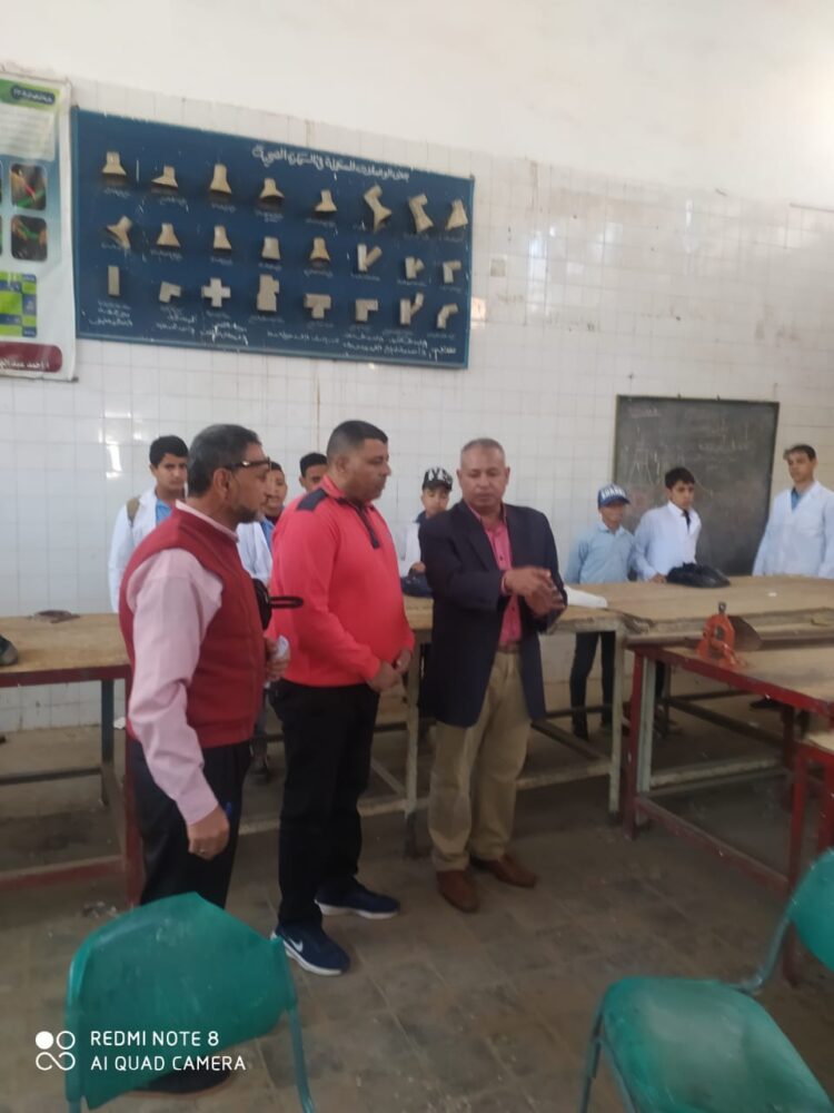 مدير عام التعليم الفني يتابع مدارس التعليم الفني بإدارة زفتى التعليمية