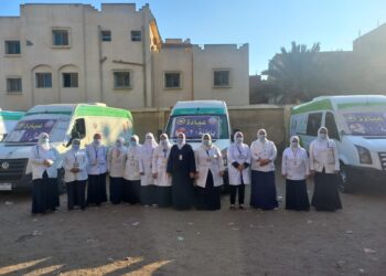 الكشف على ١٧٧١ مريضاً فى قافلة علاجية بقرية بمنشأة شومان مركز جمصة