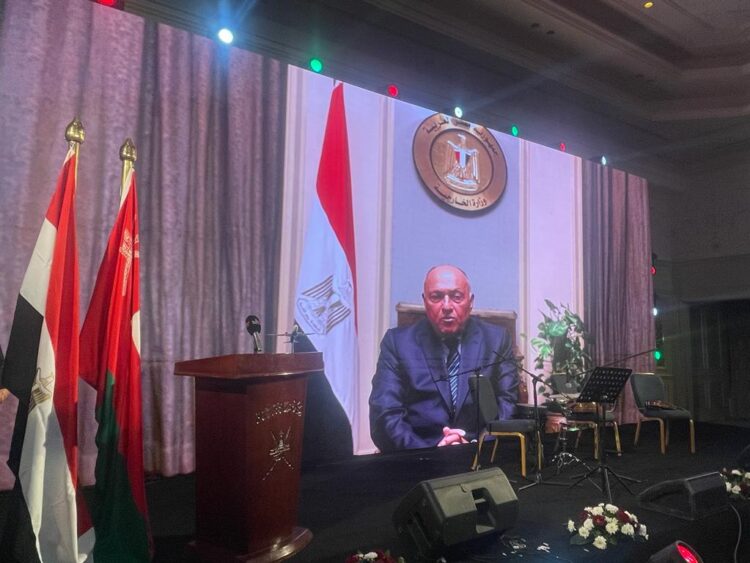 كلمة سامح شكري وزير خارجية بمناسبة الذكرى الخمسين لتدشين العلاقات الدبلوماسية بين مصر وسلطنة عمان