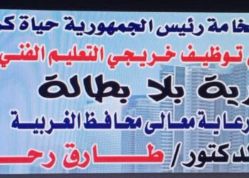 تحت شعار (قرية بلا بطالة) محافظة الغربية تنظم الملتقى التوظيفي لتوفير فرص عمل لشباب قرى حياة كريمة