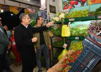 محافظ الغربية يفاجئ محال بيع السلع الغذائية في جولة ليلية