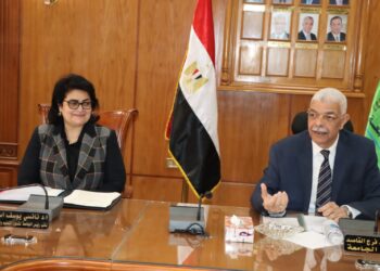 رئيس جامعه المنوفيه يرأس إجتماع مجلس اداره مركز القياس والتقويم بالجامعة