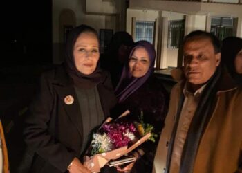 رئيڛ المجلس القومى للمرأه الليبية د. فوزية الشريف  تعود الى أرض بلادها بسلام  عائدة من مصر