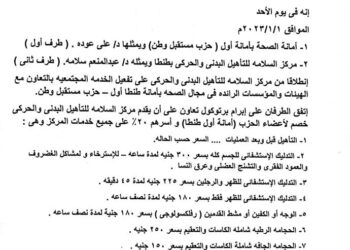 مستقبل وطن أول طنطا يعقد بروتوكول تعاون مع مركز السلامة للتأهيل البدنى والحركى لخدمة الأعضاء وأسرهم