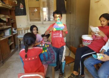 مكتبة سانت كاترين الثقافية تحتفل مع اطفال وادى الراحة بذكرى ثورة٣٠ يونيو