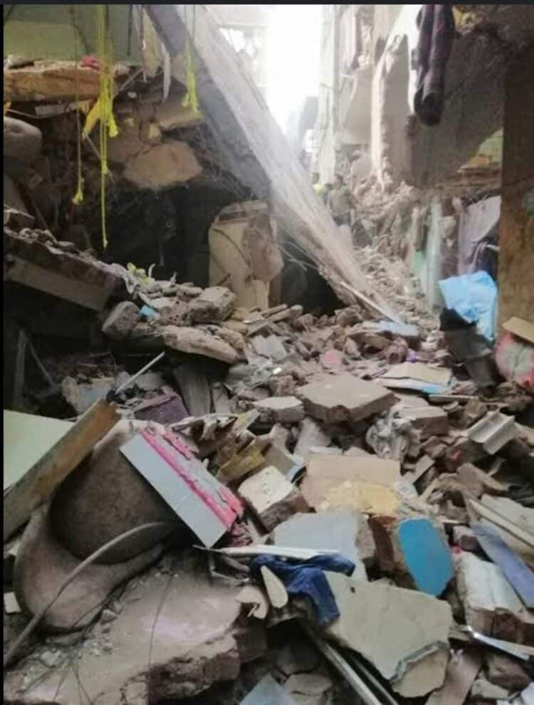 ارتفاع عدد ضحايا المبنى المنهار ب كوبرى القبة إلى 9 أشخاص