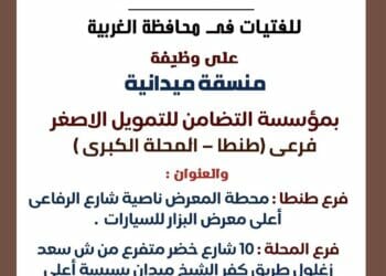 وزارة العمل تعلن عن  40 فرصة عمل لفتيات الغربية