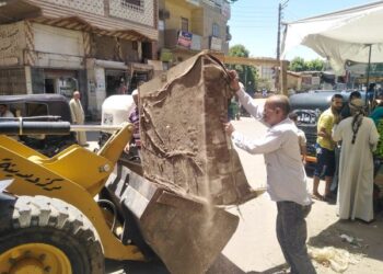تنفيذ حملات لإزالة الاشغالات بشوارع مركز ومدينة صدفا وحي شرق بمحافظة اسيوط