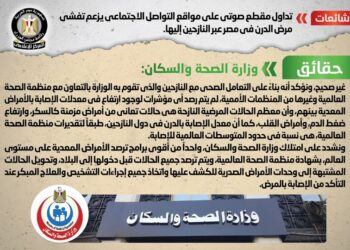 تداول مقطع صوتي على مواقع التواصل الاجتماعي يزعم تفشي مرض الدرن في مصر