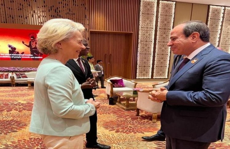 السيسي يلتقي رئيسة المفوضية الأوروبية على هامش قمة العشرين بنيودلهي