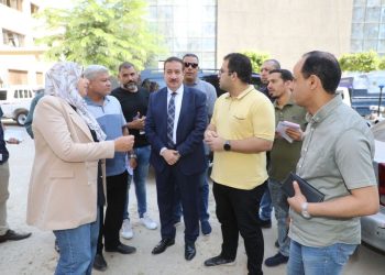 محافظ المنوفية يتفقد أعمال قطع الفرمة بمنطقة الأحمدية وحديقة بشاير الخير بشبين القوم