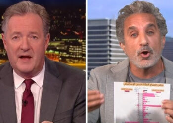 بطريقته الساخره باسم يوسف يلقن بيرس مورجان درسا على الهواء