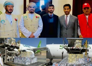 مساعدات غذائية من سلطنة عُمان إلى غزة عبر مطار العريش