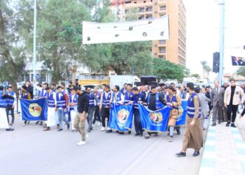 حزب “حماة الوطن” ينظم مسيرة سيراً علي الاقدام للجان الانتخابية
