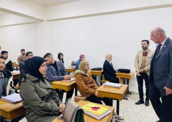 رئيس جامعة الفرات الأوسط التقنية في زيارة تفقدية لتشكيل المسيب لمتابعة سير الإمتحانات ومشاريع الإعمار