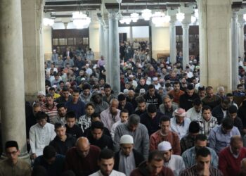 برواية حفص والدوري وابن جماز وابن ذكوان آلاف المصلين من مختلف الجنسيات يشهدون صلاتي العشاء والتراويح بالجامع الأزهر