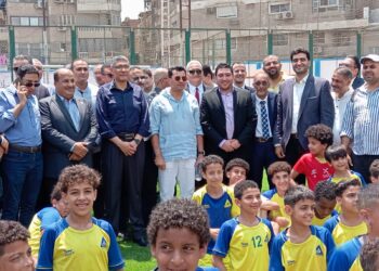 وزير الشباب والرياضة ومحافظ الجيزة يفتتحان العديد من المنشآت الرياضية بنادي الطالبية بمحافظة الجيزة