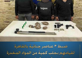 ضبط ٣ عناصر جنائيه بمديرية امن القاهرة بجلب مواد مخدرة